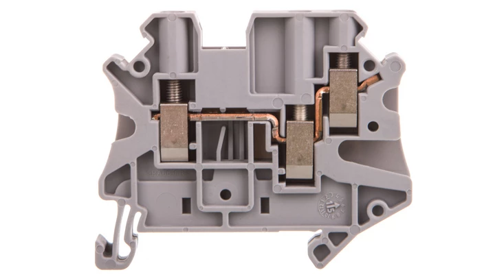 Złączka szynowa 3-przewodowa 4mm2 szara Ex UT 4-TWIN 3044364 /50szt./