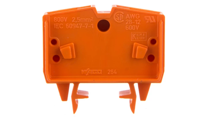 Złączka 2-przewodowa 2,5mm2 pomarańczowa 264-706 /100szt./
