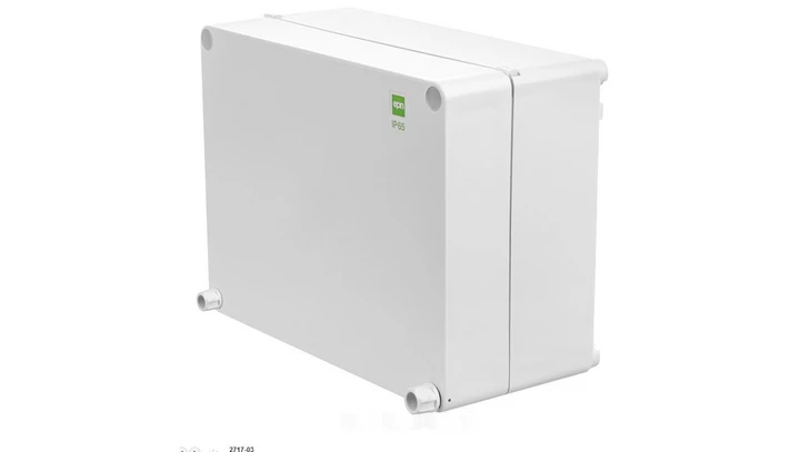 INDUSTRIAL Puszka hermetyczna n/t 220x170x107 z zawiasami IP65 szara 2717-03