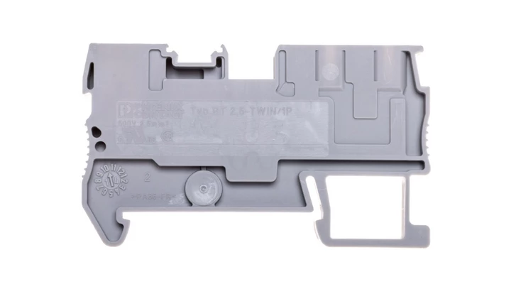 Złączka szynowa 4-przewodowa 4mm2 szara PT 2,5-TWIN/1P 3209633 /50szt./