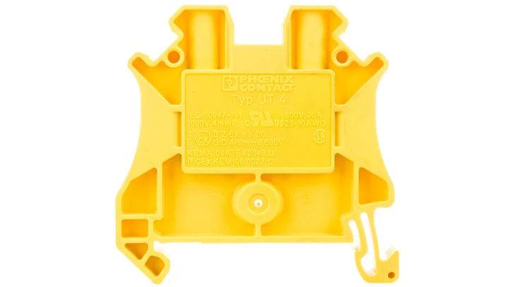 Listwa zaciskowa 2-przewodowa 0,14-6mm2 żółta UT 4 YE 3045114 /50szt./