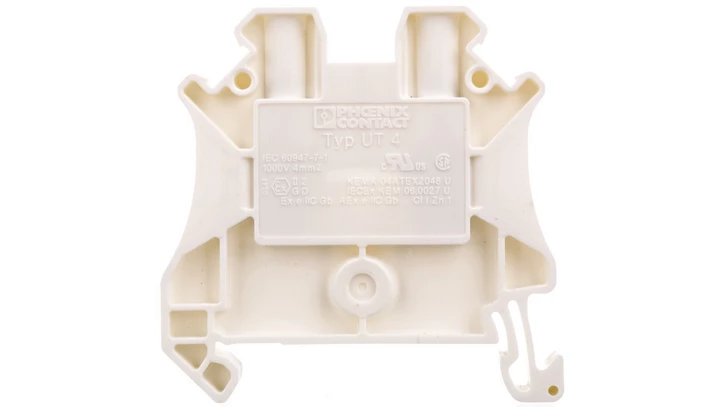 Listwa zaciskowa 2-przewodowa 0,14-6mm2 biała UT 4 WH 3045130 /50szt./