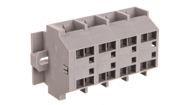 Listwa zaciskowa 4-przewodowa 4mm2 4-torowa szara mocowanie śrubowe 262-204 /100szt./