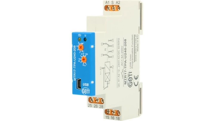 Przekaźnik czasowy 12-240VAC/DC styki 2Px8A AC1 MTR17-TPA-U240-208
