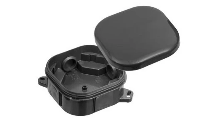 Puszka n/t hermetyczna PH 92x92x44 klik pusta IP54 czarna A.0018C /10szt./