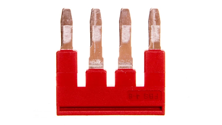 Mostek wtykany 4-biegunowy 6,2mm 32A czerwona FBS 4-6 3030255 /50szt./