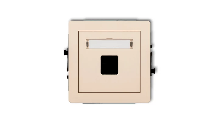 DECO Gniazdo komputerowe pojedyncze bez modułu beżowy 1DGK-1p PT-GN-DE-67-01-ND-00