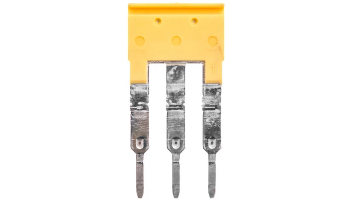 Mostek poprzeczny 3-torowy, raster 5,1mm żółty ZQV 2.5/3 1608870000 /60szt./