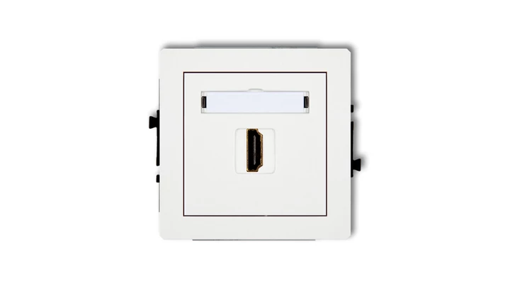 DECO Mechanizm gniazda pojedynczego HDMI 2.0 biały DHDMI-3