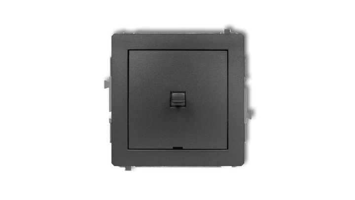 DECO Mechanizm łącznika schodowego w stylu amerykańskim (jeden klawisz bez piktogramu) grafitowy 11DWPUS-3.1