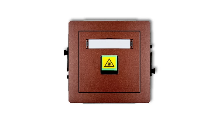 DECO Mechanizm gniazda światłowodowego/optycznego pojedynczego brązowy metalik 9DGOP-1