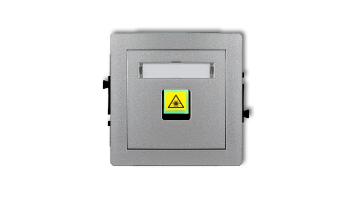 DECO Mechanizm gniazda światłowodowego/optycznego pojedynczego srebrny metalik 7DGOP-1