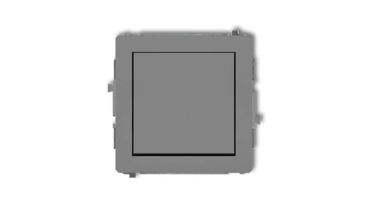 DECO Mechanizm łącznika schodowego (jeden klawisz bez piktogramu) szary mat 27DWP-3.1
