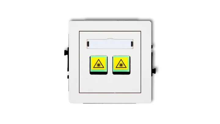 DECO Mechanizm gniazda światłowodowego/optycznego podwójnego biały DGOP-2