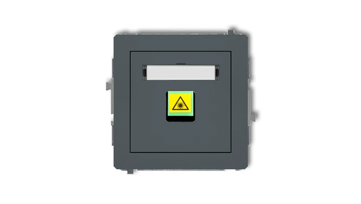 DECO Mechanizm gniazda światłowodowego/optycznego pojedynczego grafitowy mat 28DGOP-1