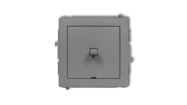 DECO Mechanizm łącznika krzyżowego w stylu amerykańskim (jeden klawisz bez piktogramu) szary mat 27DWPUS-6.1
