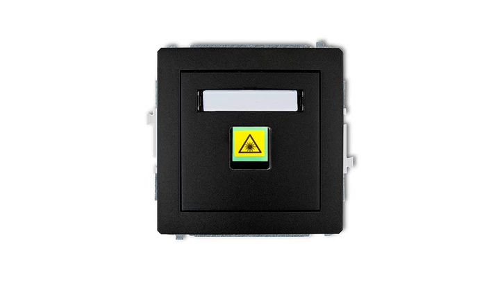 DECO Mechanizm gniazda światłowodowego/optycznego pojedynczego czarny mat 12DGOP-1