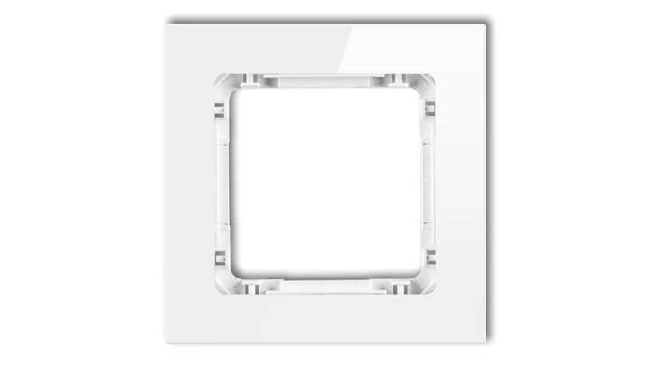 DECO Ramka uniwersalna pojedyncza - szkło (ramka: biała spód: biały) biały 0-0-DRG-1
