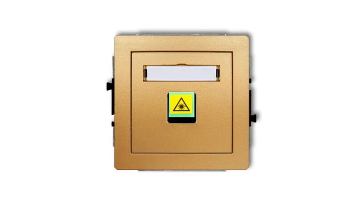 DECO Mechanizm gniazda światłowodowego/optycznego pojedynczego złoty 29DGOP-1