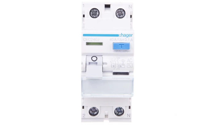 Wyłącznik różnicowoprądowy 2P 40A 0,1A typ AC CEC240J