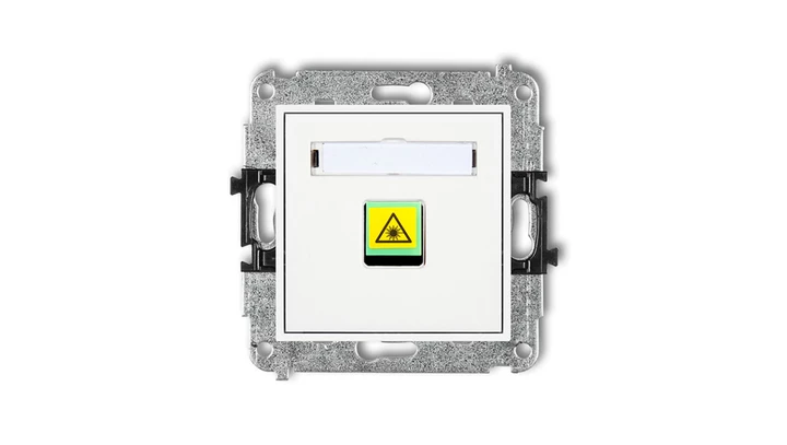 MINI Mechanizm gniazda światłowodowego/optycznego pojedynczego biały MGOP-1