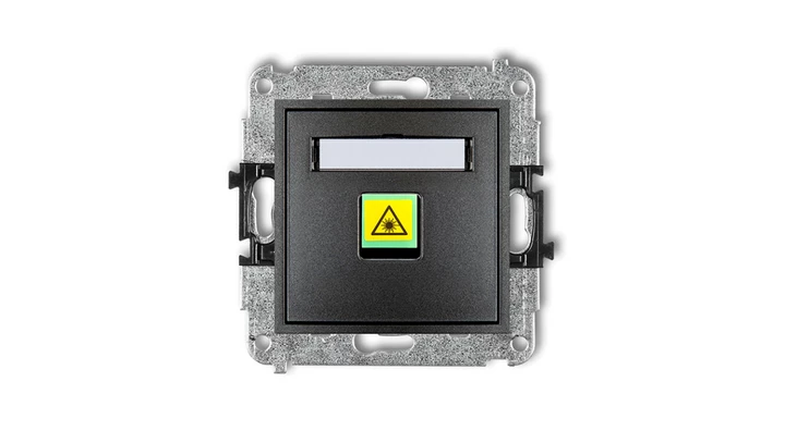 MINI Mechanizm gniazda światłowodowego/optycznego pojedynczego grafitowy 11MGOP-1