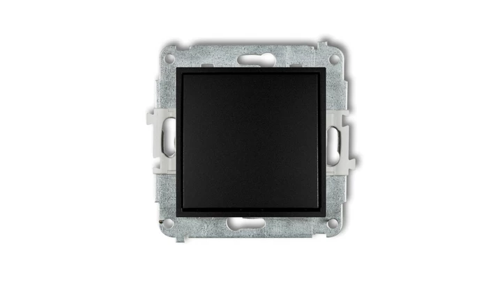 MINI Mechanizm łącznika schodowego (jeden klawisz bez piktogramu) 12MWP-3.1 czarny mat