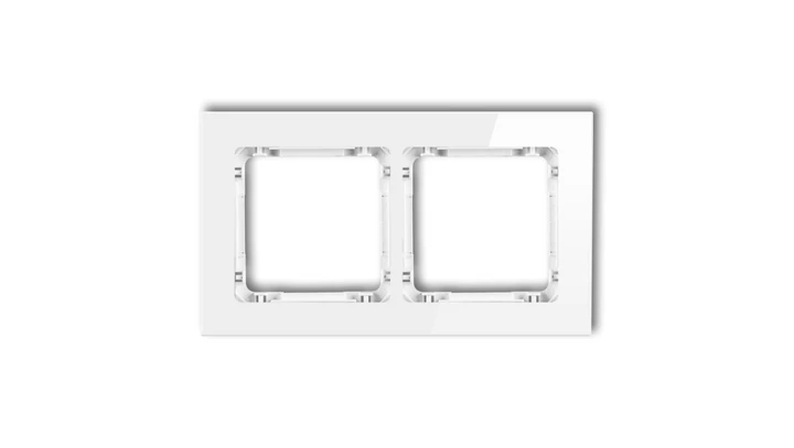 Ramka uniwersalna podwójna - szkło (ramka: biała spód: biały) 0-0-DRG-2