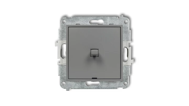 MINI Mechanizm łącznika schodowego w stylu amerykańskim (jeden klawisz bez piktogramu) szary mat 27MWPUS-3.1