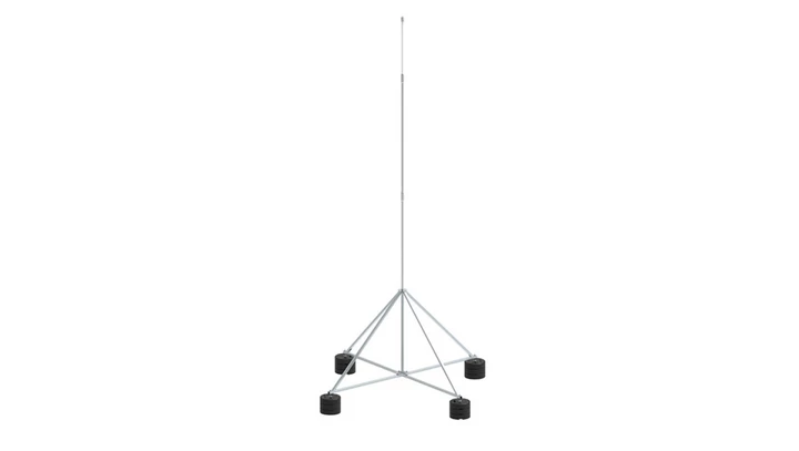 Maszt izolowany na czworonogu do zwodów poziomych wysokich 5m aluminium 65.5 AL IZ 3P CZ 65335009