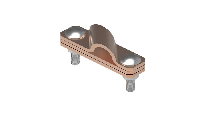 Złącze krzyżowe skośne pręt-bednarka 3-elem. miedź 116.1.2 CU 11602103