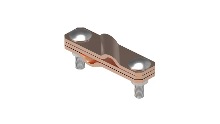 Złącze krzyżowe skośne pręt-pręt 3-elem. miedź 116.4 CU 11600403