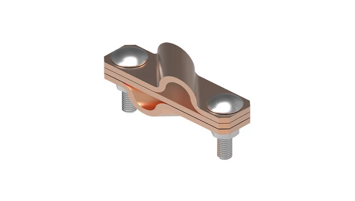 Złącze krzyżowe skośne pręt-pręt 3-elem. miedź 116.6 CU 11600603