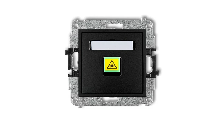 MINI Mechanizm gniazda światłowodowego/optycznego pojedynczego czarny mat 12MGOP-1