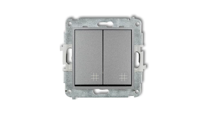 MINI Mechanizm łącznika podwójnego krzyżowego srebrny metalik 7MWP-66