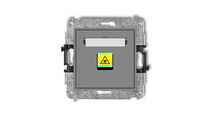 MINI Mechanizm gniazda światłowodowego/optycznego pojedynczego szary mat 27MGOP-1