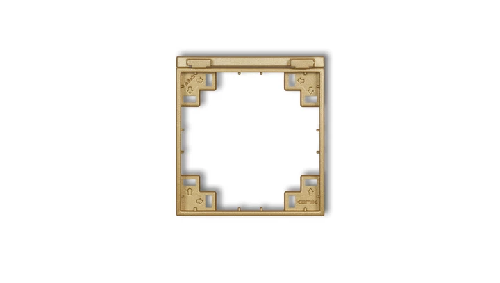 Ramka pośrednia do gniazd bryzgoszczelnych z uziemieniem SCHUKO złoty 29MRPB-1s