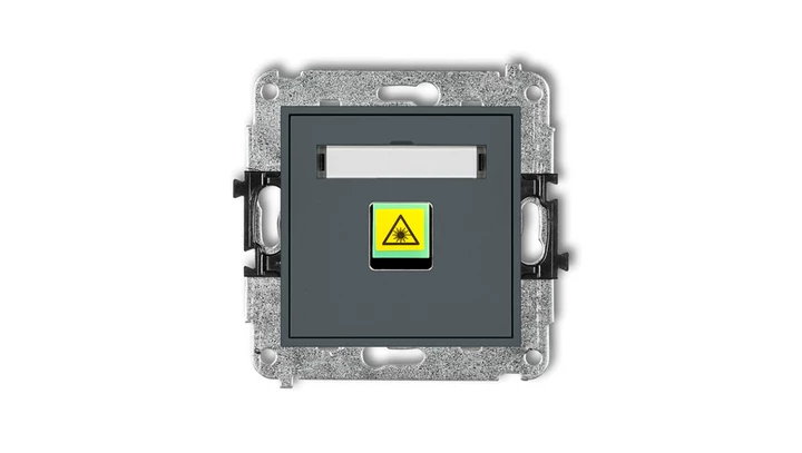 MINI Mechanizm gniazda światłowodowego/optycznego pojedynczego grafitowy mat 28MGOP-1