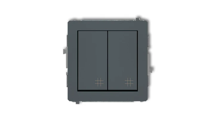 DECO Łącznik krzyżowy podwójny grafitowy mat 28DWP-66