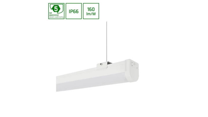 LIMEA SLIM 2 HERMETYK 60W NW 230V 120st IP66 IK08 1700x65x67mm BIAŁY 5 lat gw. bez kabla