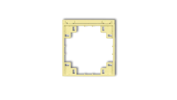 Ramka pośrednia do gniazd bryzgoszczelnych z uziemieniem SCHUKO kanarkowy 43MRPB-1s