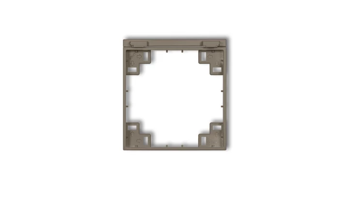 Ramka pośrednia do gniazd bryzgoszczelnych z uziemieniem SCHUKO czekoladowy 49MRPB-1s