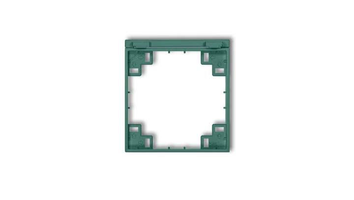 Ramka pośrednia do gniazd bryzgoszczelnych z uziemieniem SCHUKO szmaragdowy 51MRPB-1s