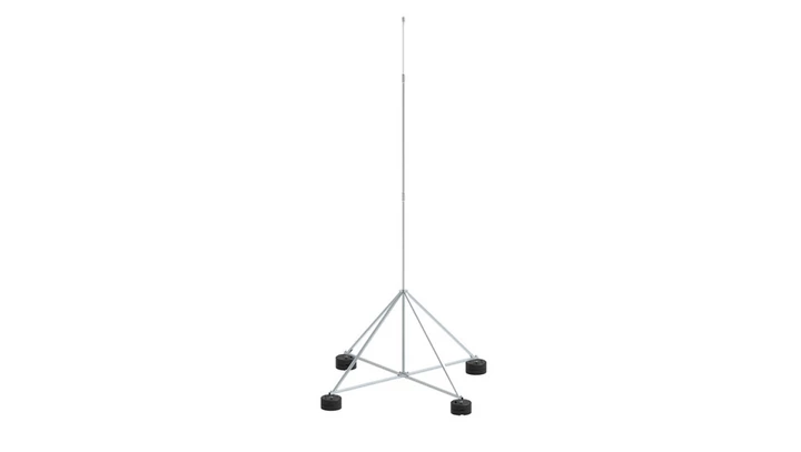 Maszt izolowany na czworonogu do zwodów poziomych wysokich 5m aluminium 65.5 AL IZ 2P CZ 65325009