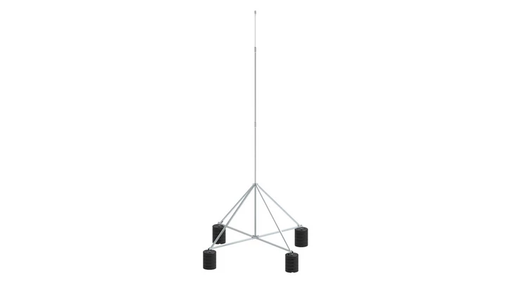 Maszt izolowany na czworonogu do zwodów poziomych wysokich 5m aluminium 65.5 AL IZ 5P CZ 65355009