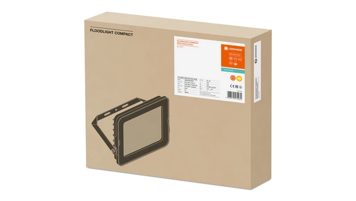 Projektor LED FLOOD COMPACT V 90W 830 SYM 100 BK 4058075574984