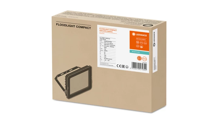 Projektor LED FLOOD COMPACT V 50W 5000lm 4000K IP65 SYM 100 czarny 3 LATA GWARANCJI 4058075574892
