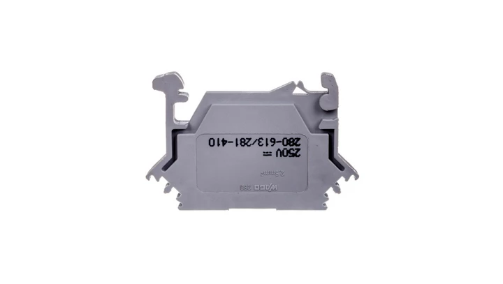 Złączka szynowa 2-przewodowa diodowa 2,5mm2 szara 280-613/281-410 /100szt./