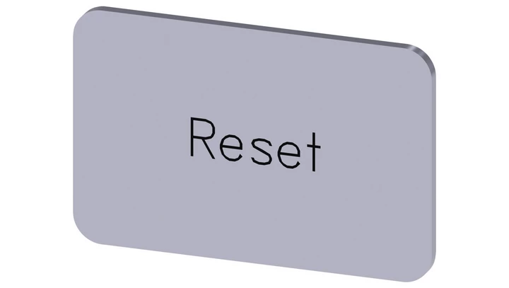 Etykieta samoprzylepna 17.5x27mm srebrna inskrypcja /Reset/ SIRIUS ACT 3SU1900-0AD81-0DU0