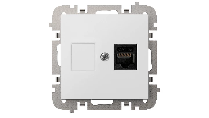 Vestra Gniazdo komputerowe pojedyncze RJ45 bez ramki podtynkowe IP20 biały 3848-10